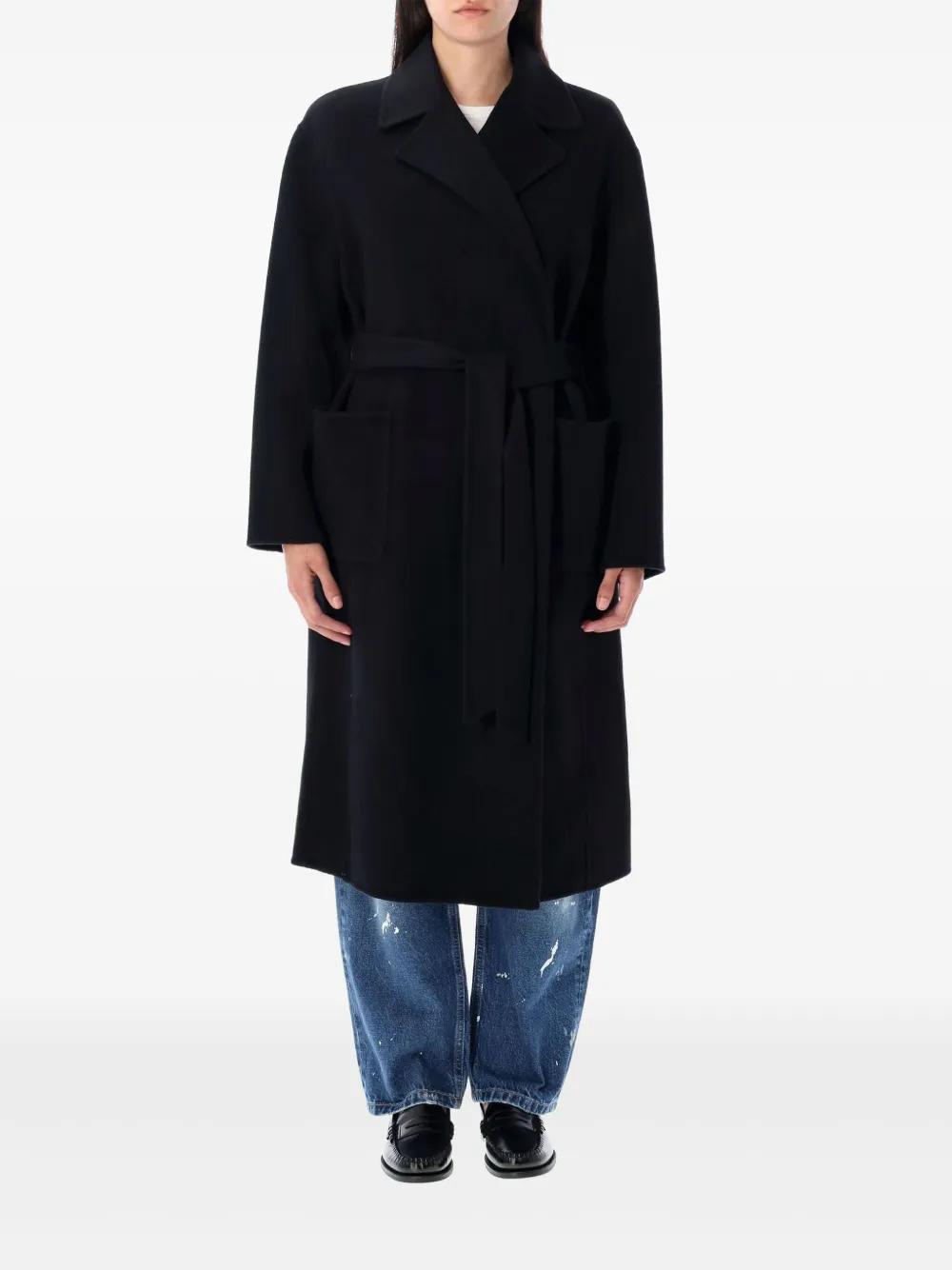 LAUREN RALPH LAUREN ベルテッドロングウールコート レディース Polo Ralph Lauren ロングコート & ウィンターコート