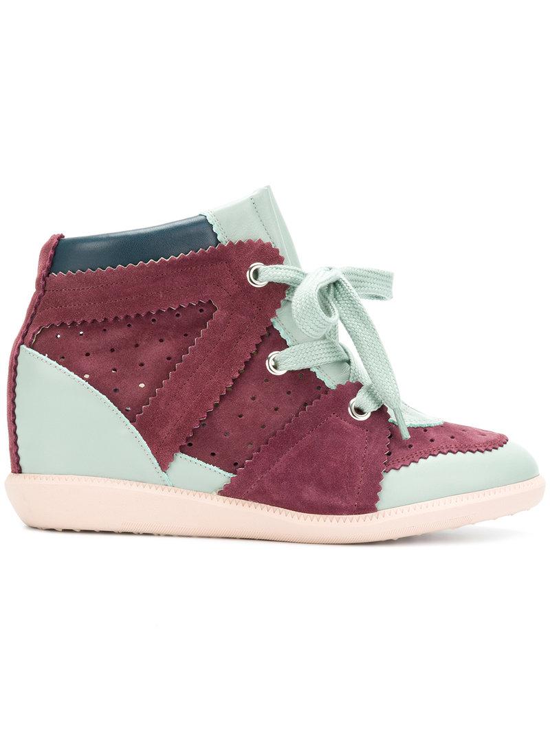 Isabel Marant Suede Betty Sneakers in Red - Lyst