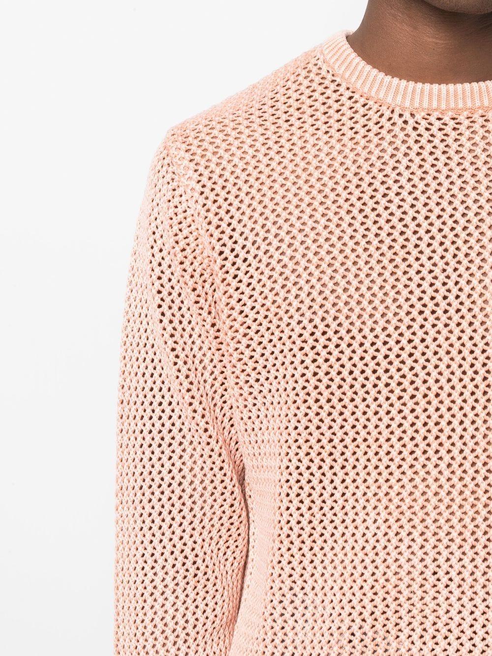 Stussy Open Knit Cotton Jumper in Pink for Men | Lyst