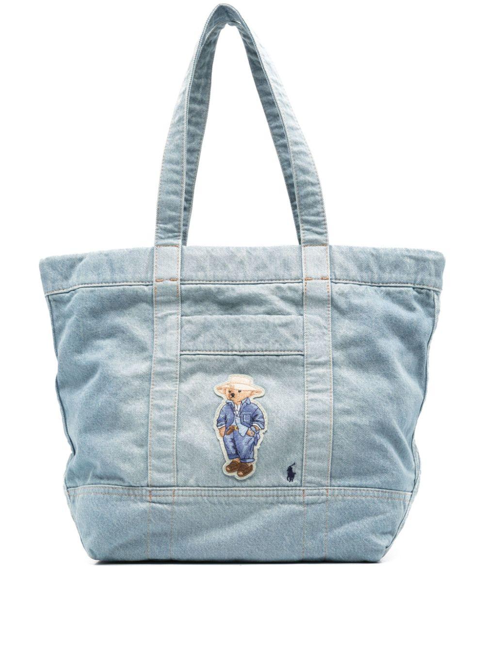Polo Ralph Lauren レディース ブルー Polo Bear ハンドバッグ トート 