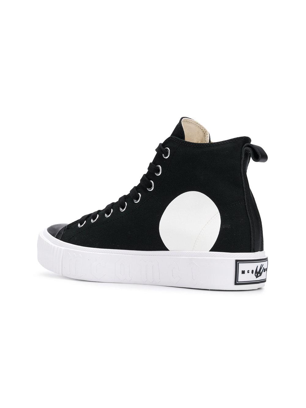Download McQ Canvas Swallow High Top Plimsolls in Black for Men - Lyst