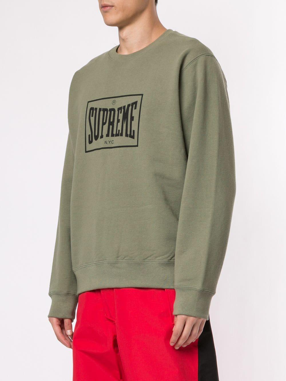 supreme warm up crewneck red