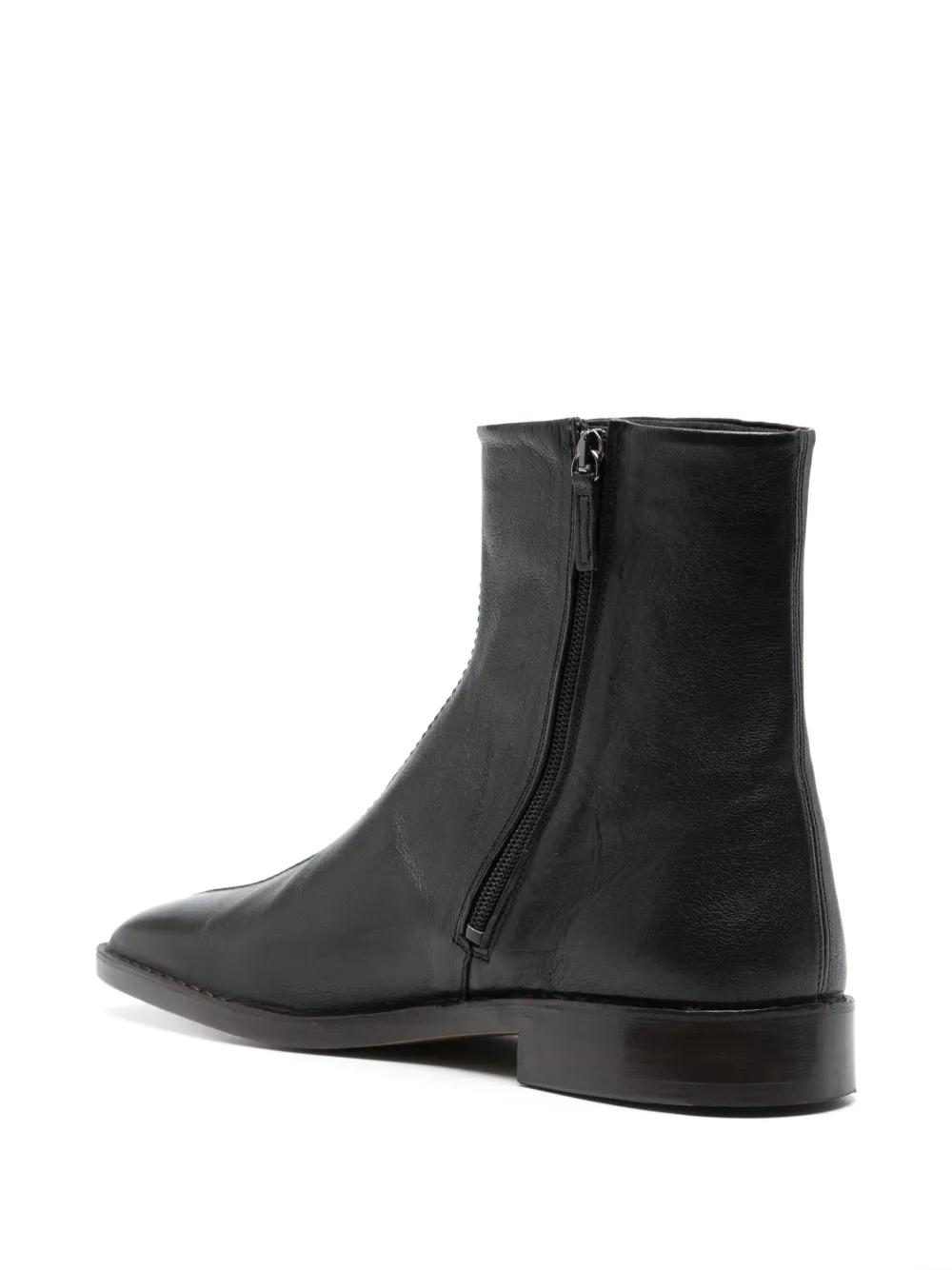 Lemaire Piped Zip Boots in Black for Men | Lyst