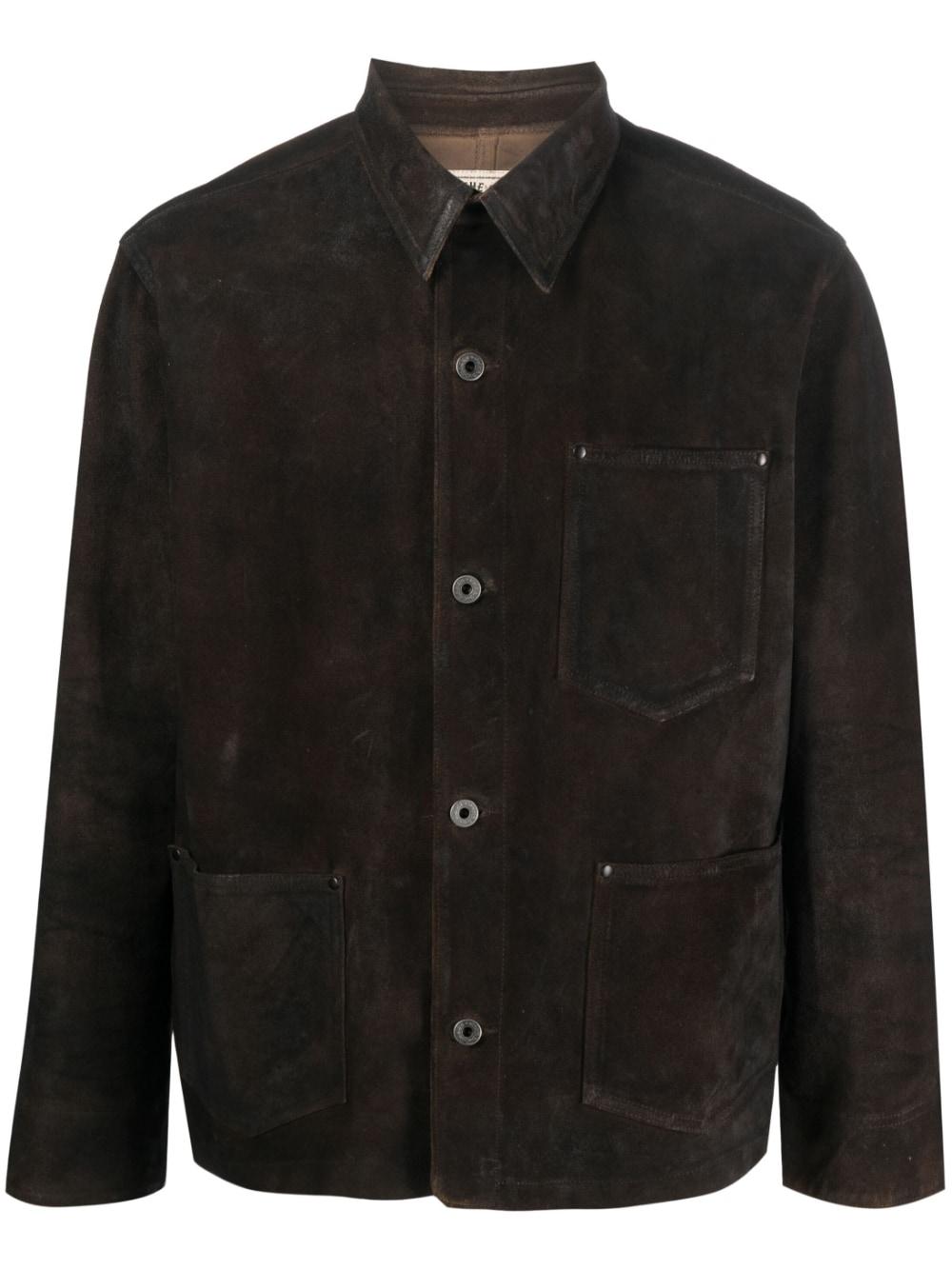 RRL Anton Suede Shirt Jacket in Black for Men | Lyst