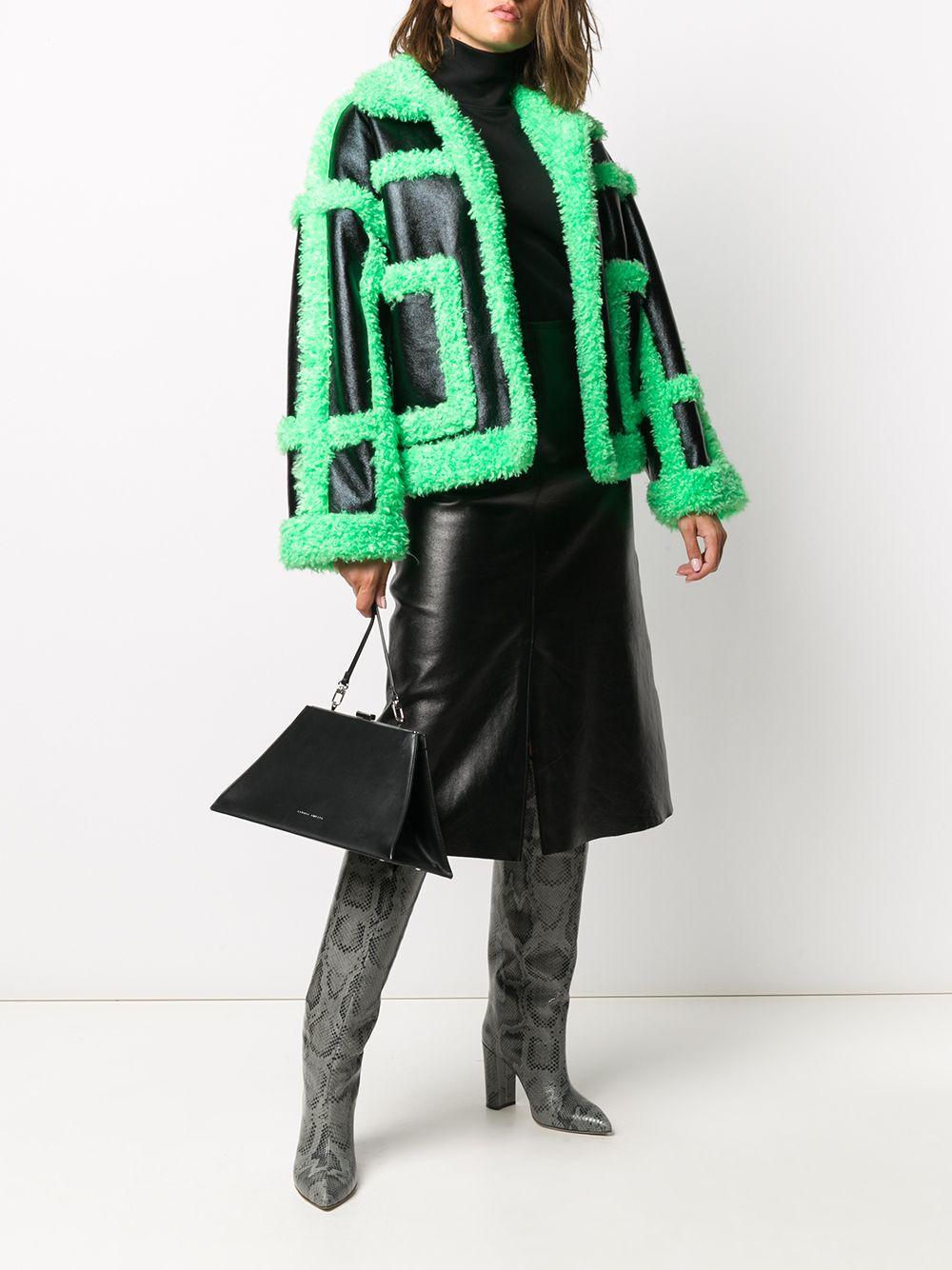 Stand Studio Fay Faux-fur Jacket in Green | Lyst