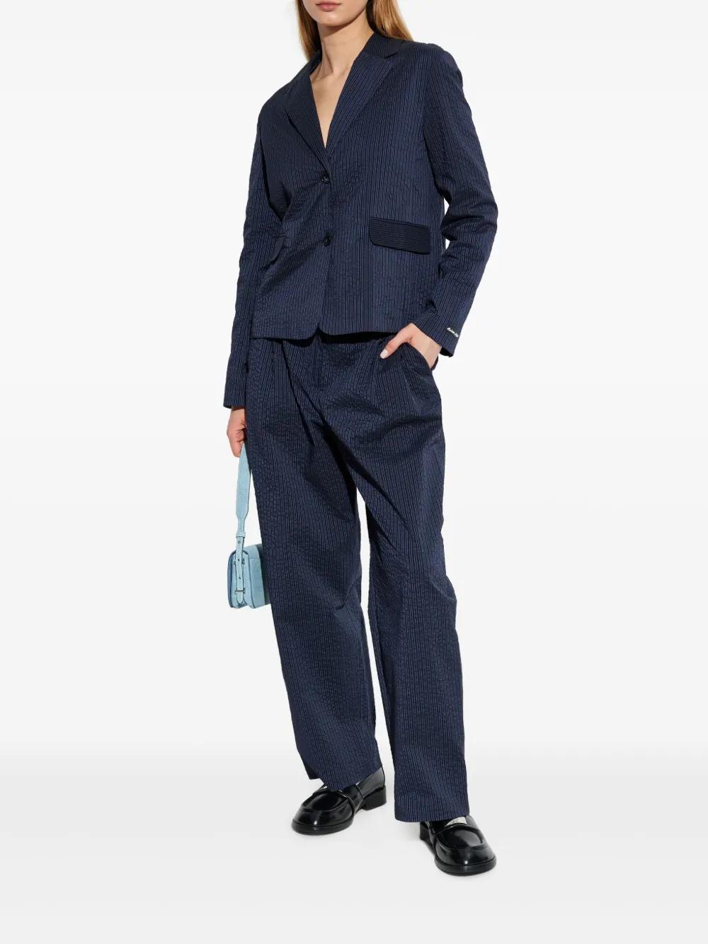 パンツ MAISON KITSUNE Women Straight Pants OW01101WD4010 Blue Maison Kitsuné Straight-leg pants for Women | Online Sale up