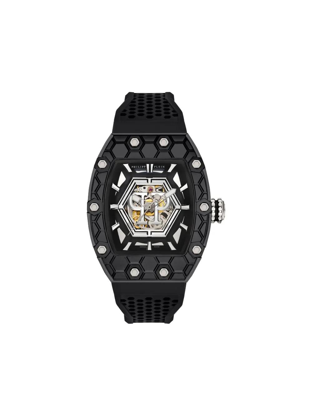 Philipp Plein Crypto King Hexagon Noir Samurai 55Mm in Black for Men | Lyst
