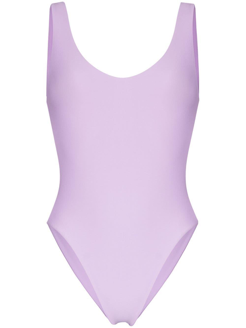 新編国歌大観第4巻 Jade Swim バックレス ワンピース水着 パープル 送料無料3