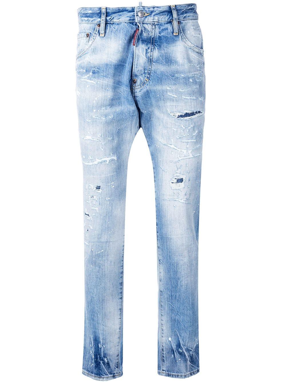 blue cigarette pants