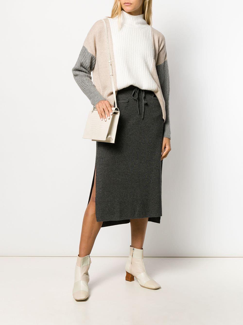 Max & Moi Cashmere Colour-block Knit Sweater in White - Lyst