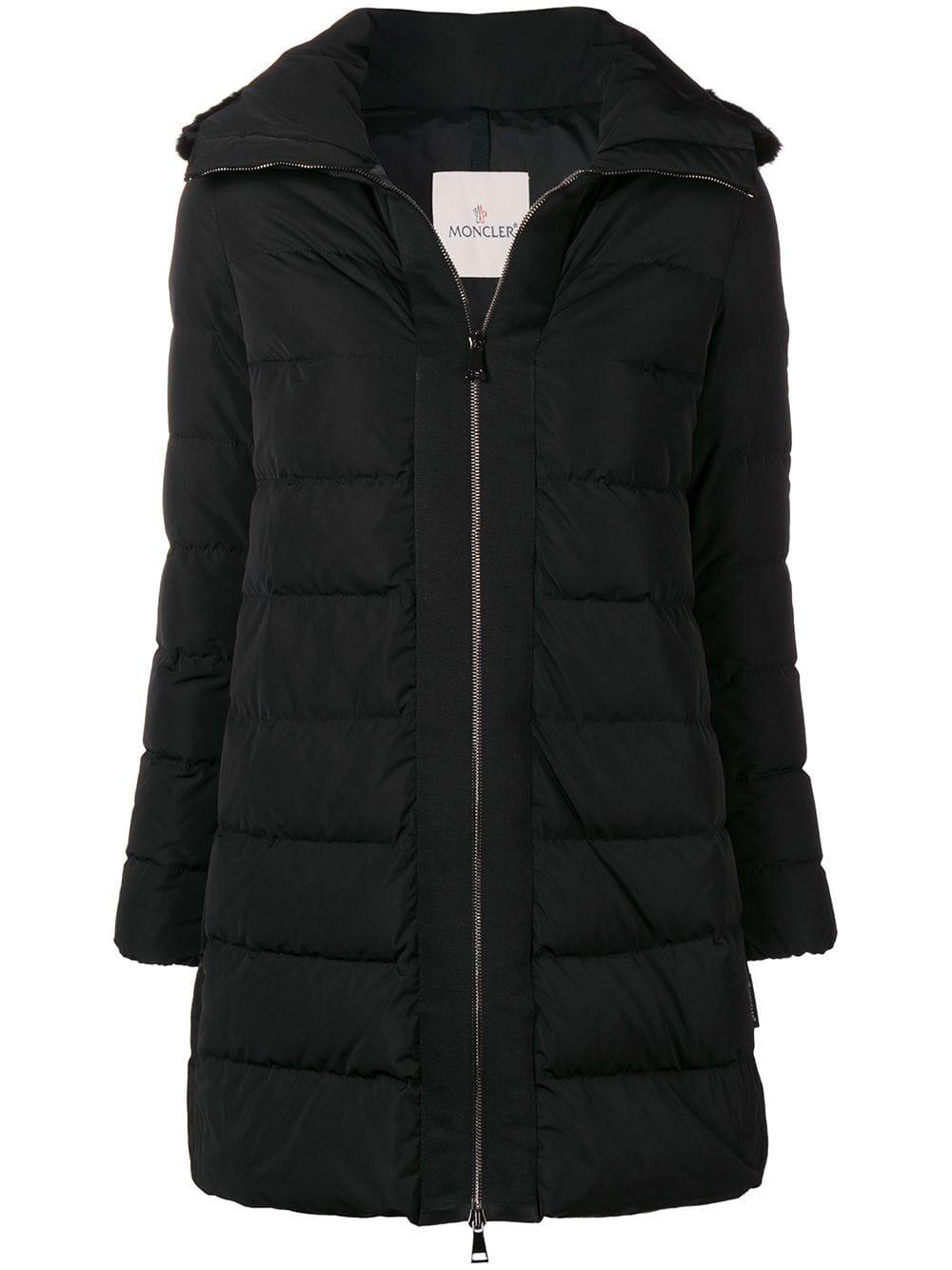 Moncler Synthetic Linotte Padded Coat in Black - Lyst