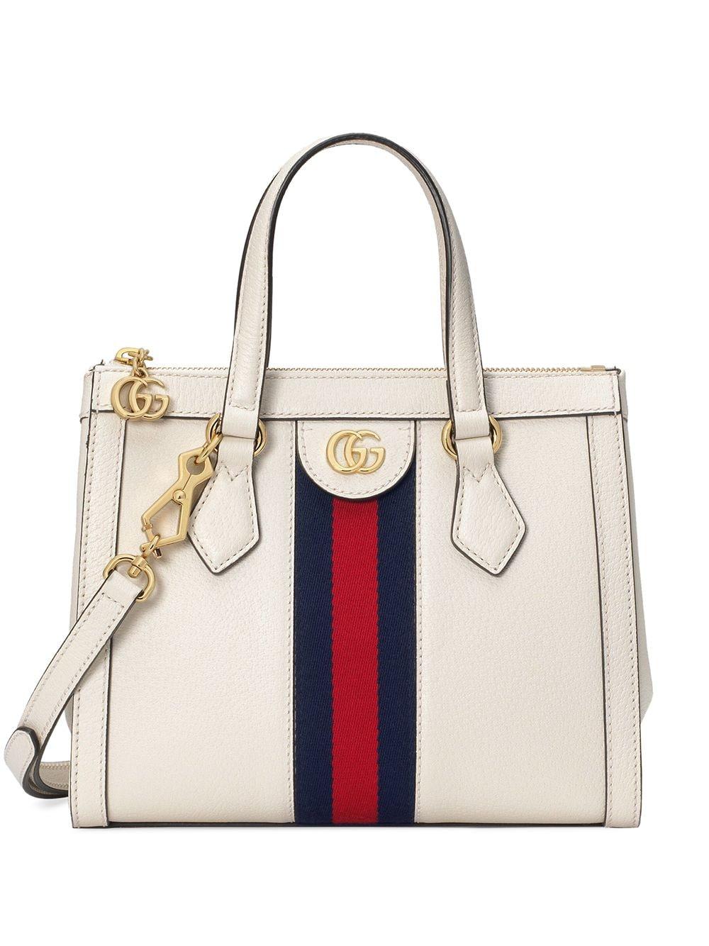 Gucci Ophidia Small Tote Bag in White | Lyst