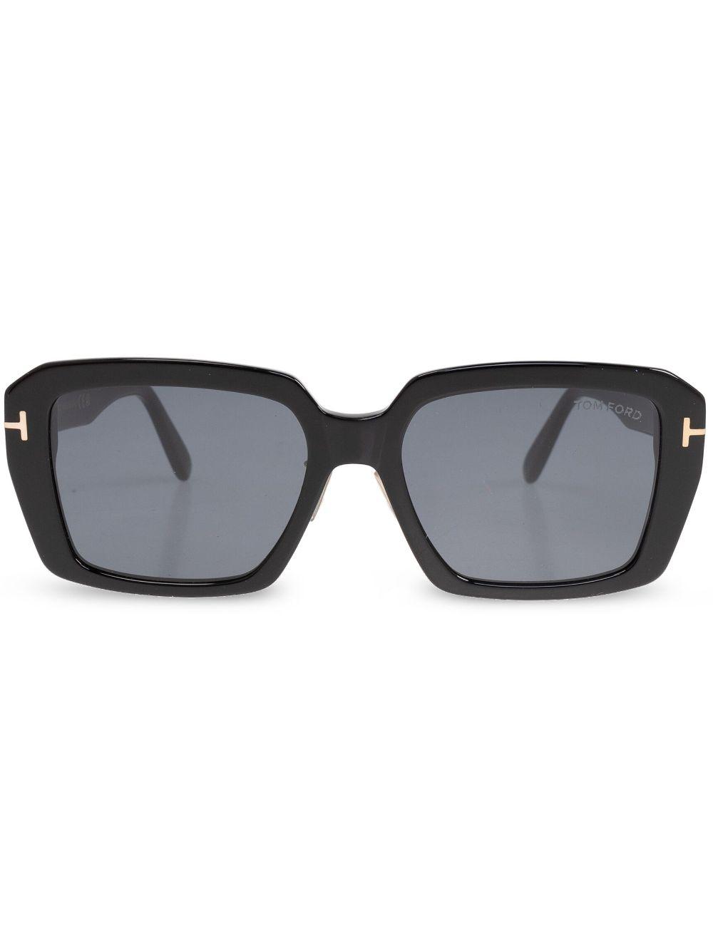 Tom Ford メンズ ブラック スクエアフレーム サングラス サングラス 