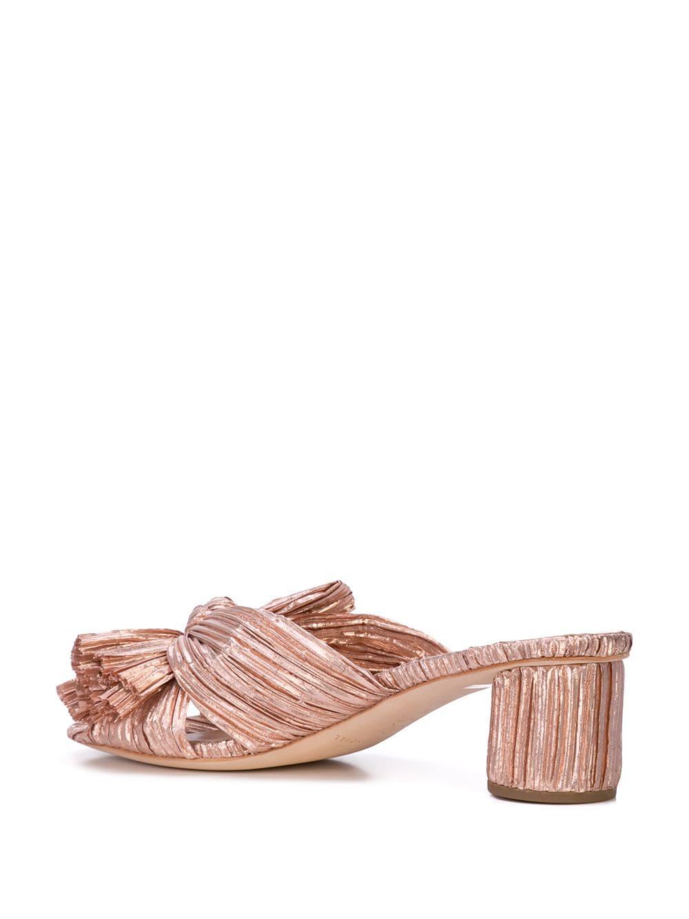 Loeffler Randall Leather Emilia Pleated Knot Mules in Pink - Save 11% ...