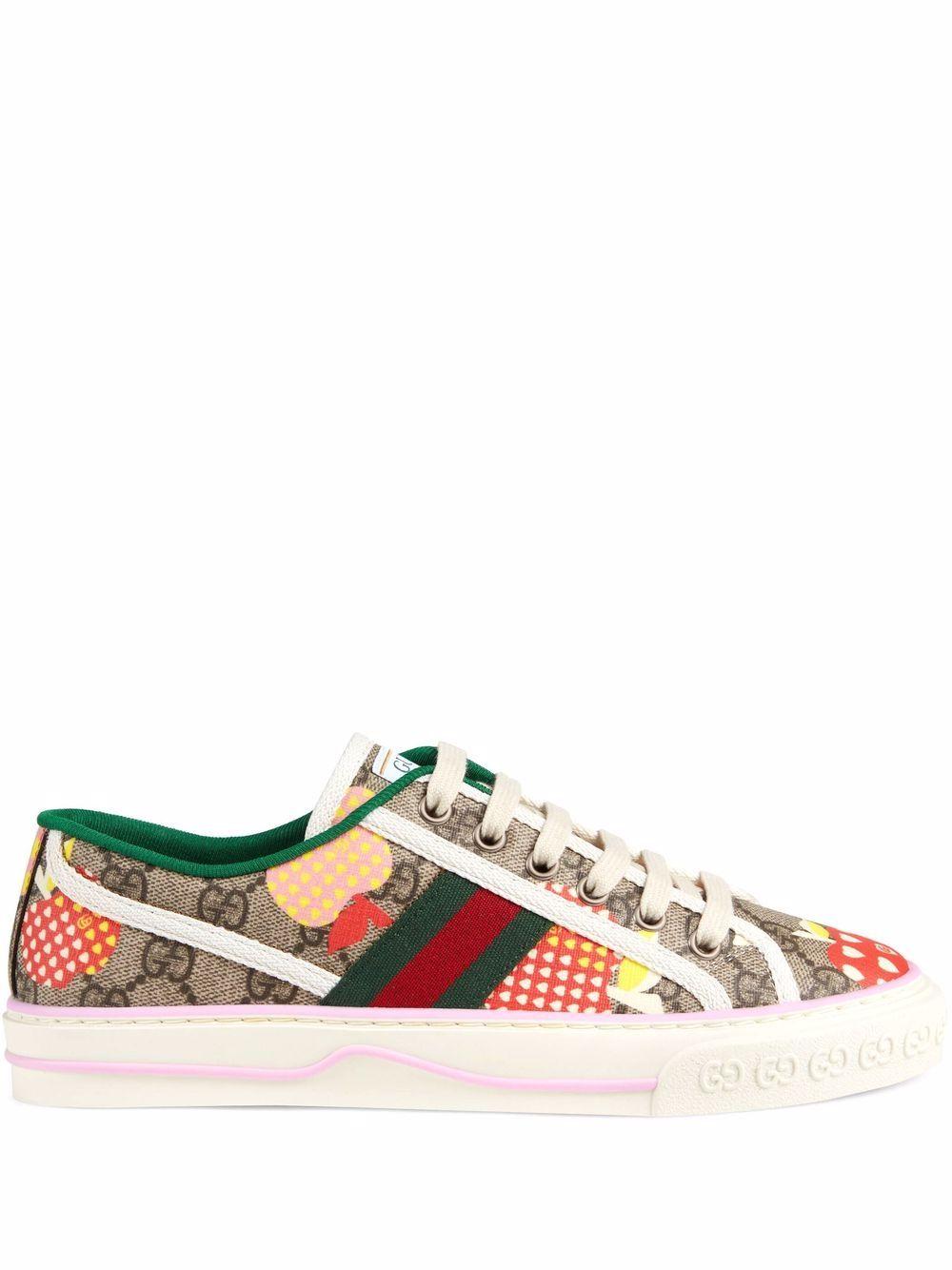 women's gucci les pommes sneaker