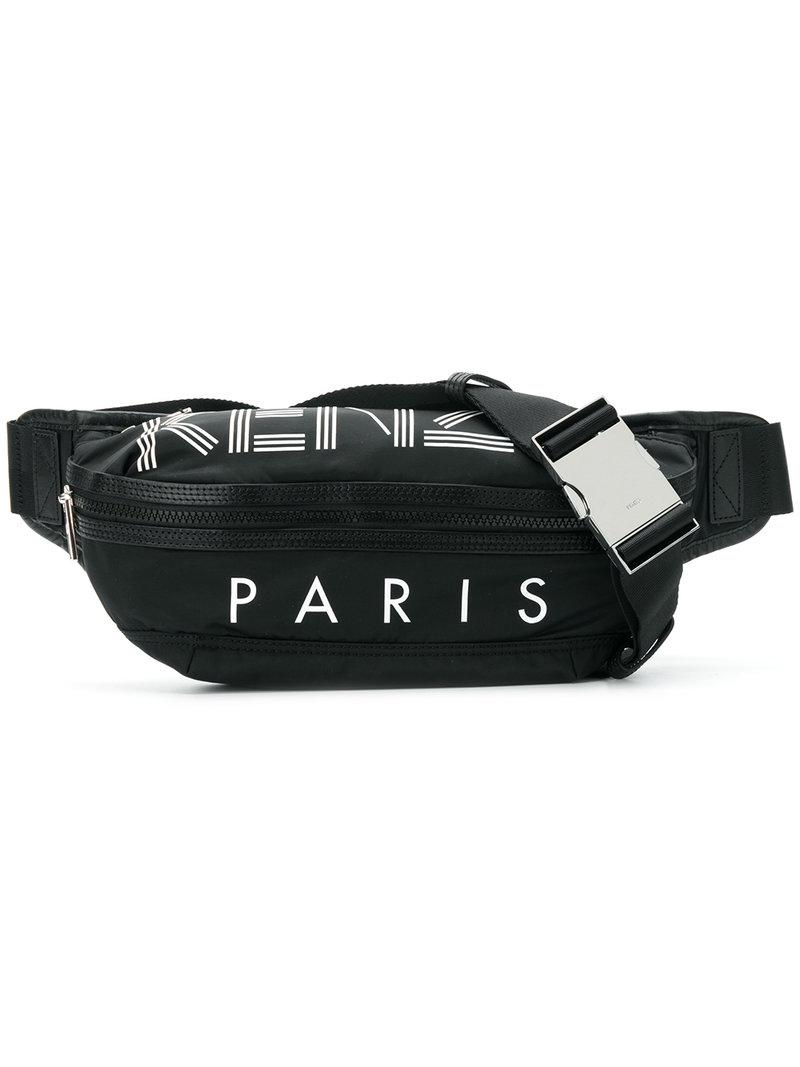 KENZO Logo Belt Bag in Black for Men - Lyst