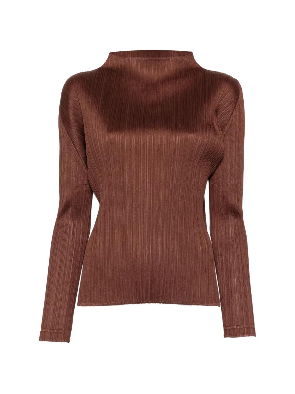 Brown Pleats Please Issey Miyake Tops for Women | Lyst