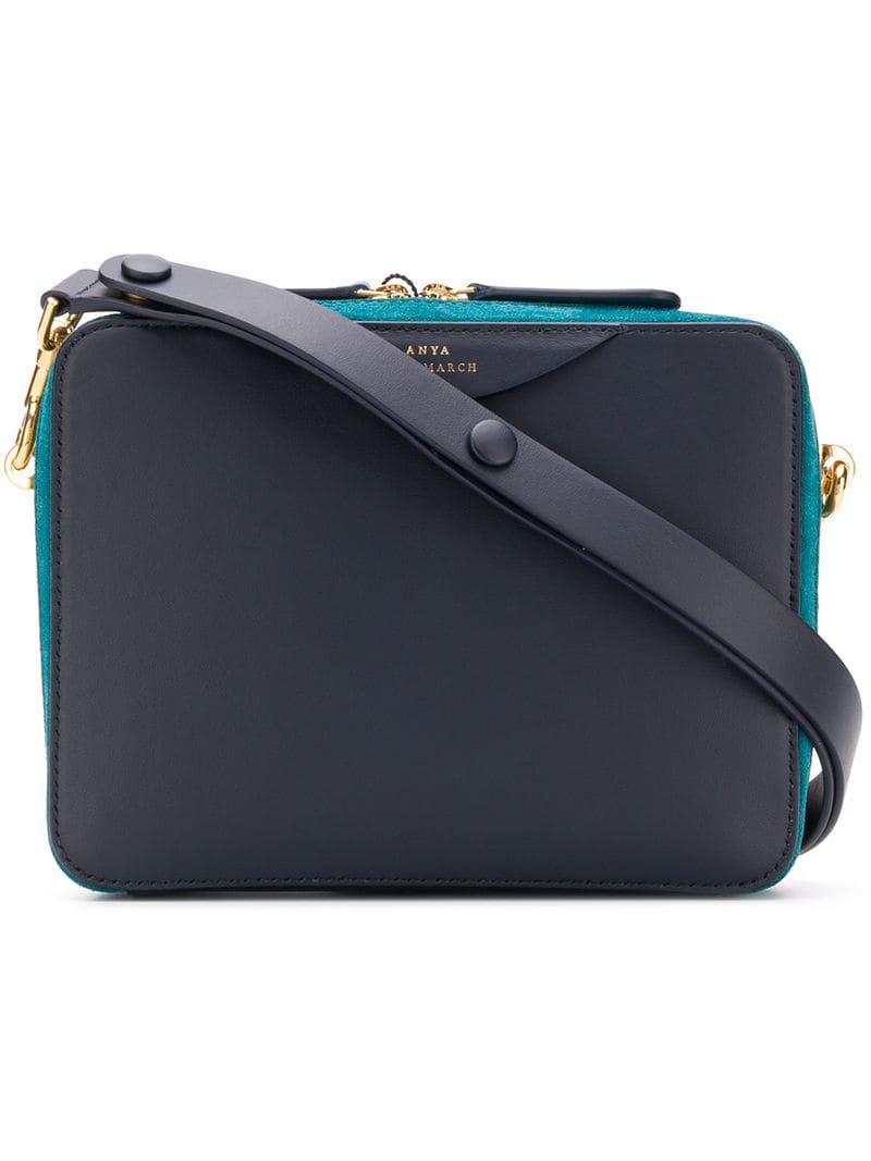 Anya Hindmarch Stack Double Crossbody Bag in Blue - Lyst