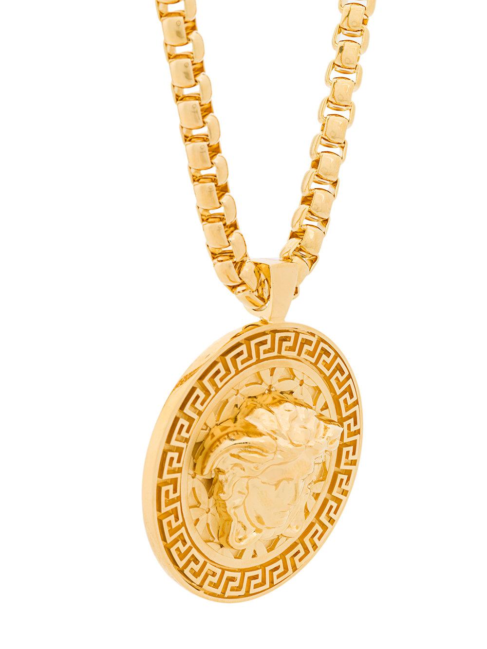Versace Medusa Pendant Necklace in Metallic for Men - Lyst