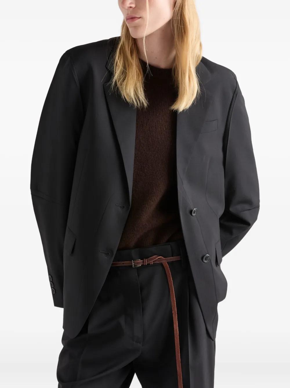 24AW new/PRADAウールブレザー Blazer Black Wool blazer in black - Prada | Mytheresa