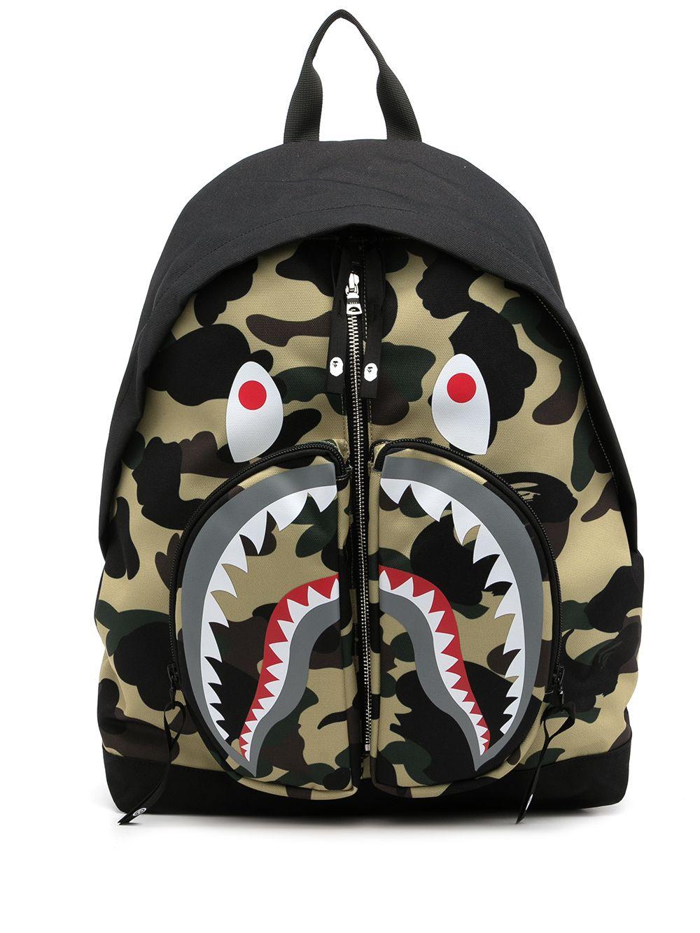 pantoffel Kust Periodiek A Bathing Ape Shark Camouflage-print Backpack in Black for Men | Lyst