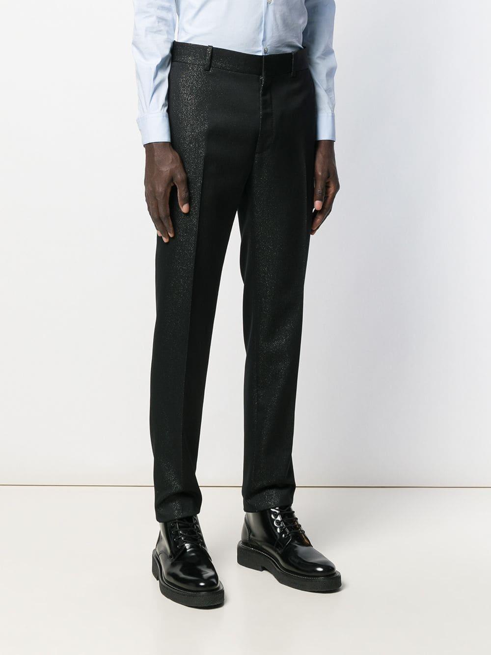 Alexander McQueen Glittered Tailored Trousers in Black for Men Lyst