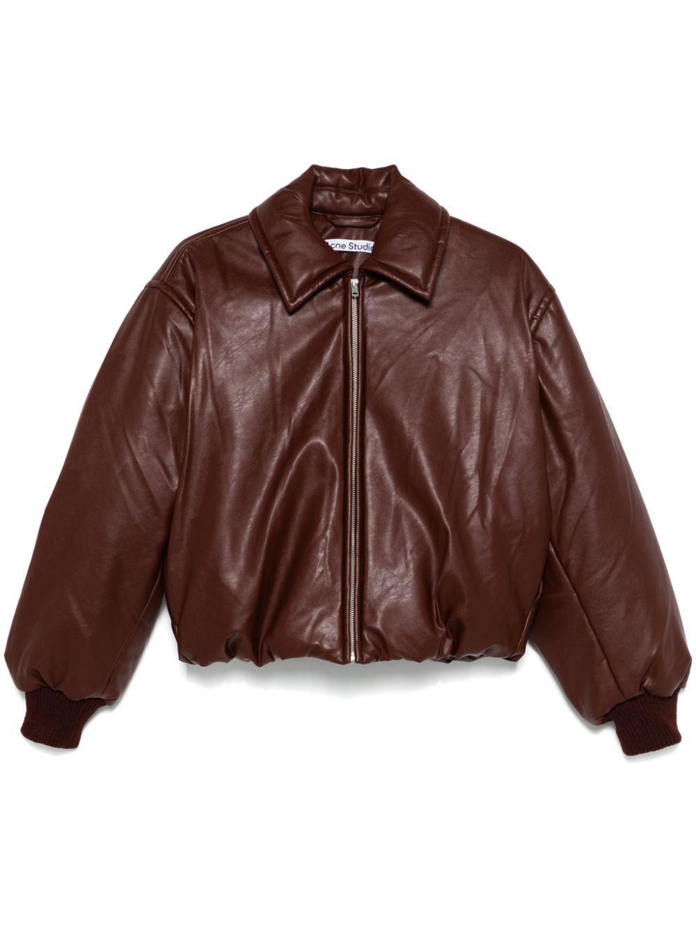 Acne Studios レディース ブラウン ボンバージャケット ジャケット Acne Studios レディース ブラウン ボンバージャケット ジャケット