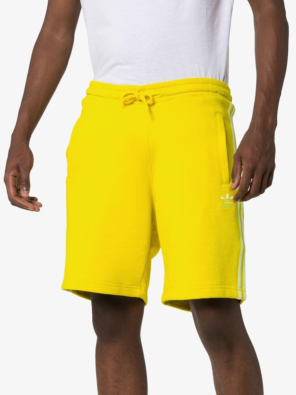 yellow jogger shorts