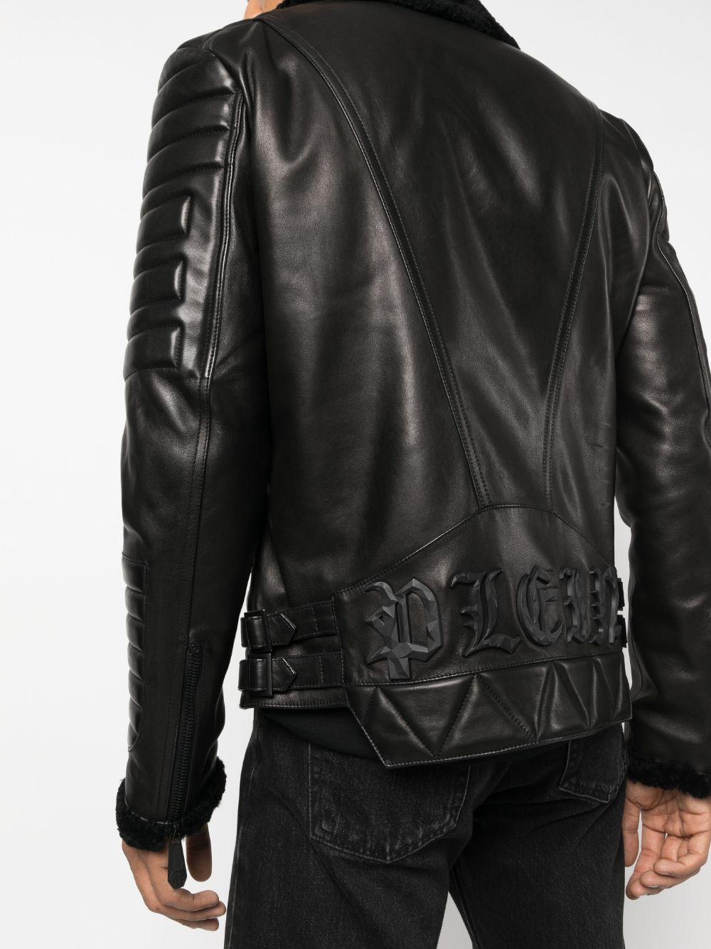Philipp Plein Leather Bomber Jacket - Farfetch