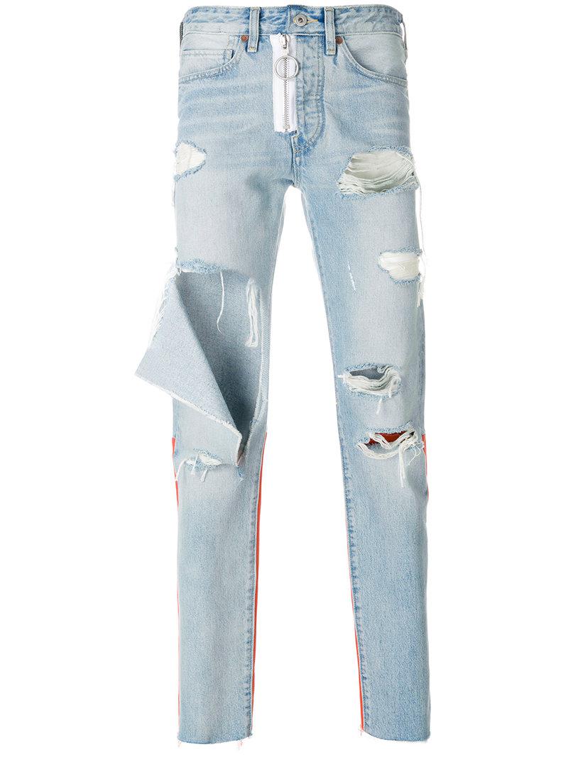 Selvrespekt domæne lemmer Off-White c/o Virgil Abloh X Levi's Made & Crafted Slim Fit Jeans in Blue  for Men | Lyst