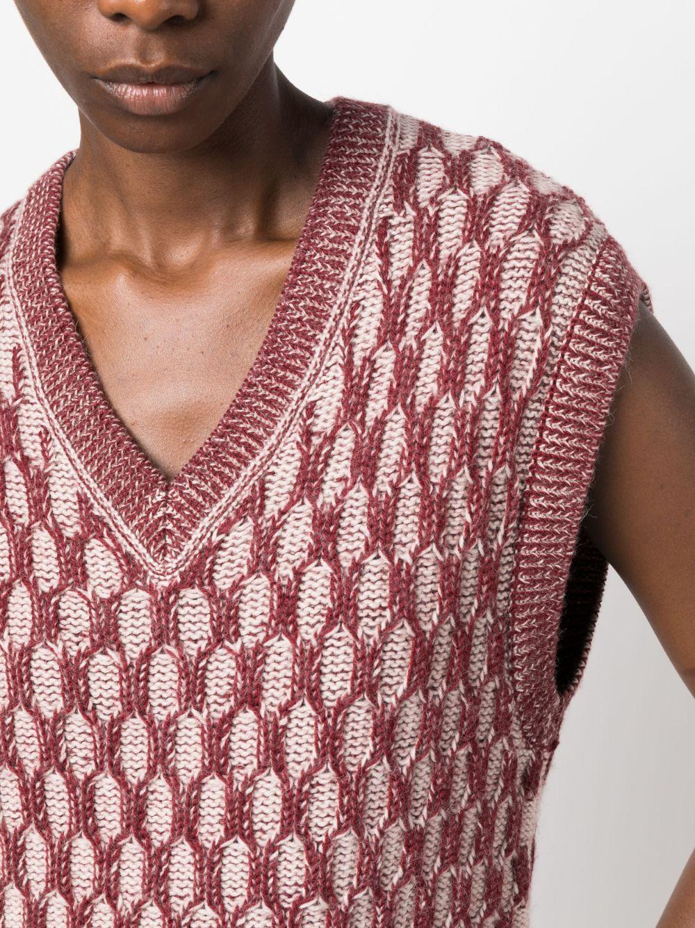 Closed Two-tone Knit Vest in Red | Lyst