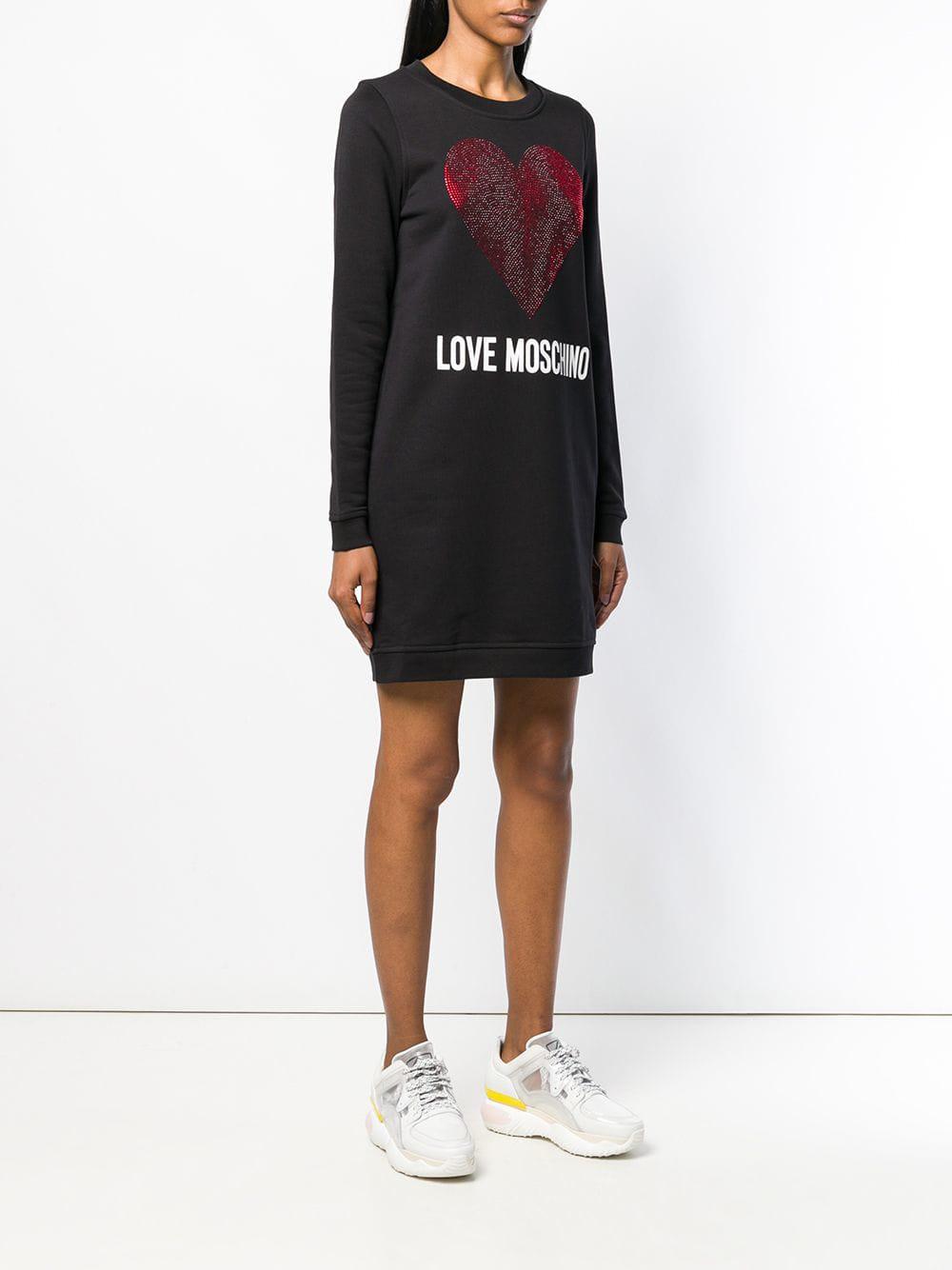 love moschino heart sweatshirt