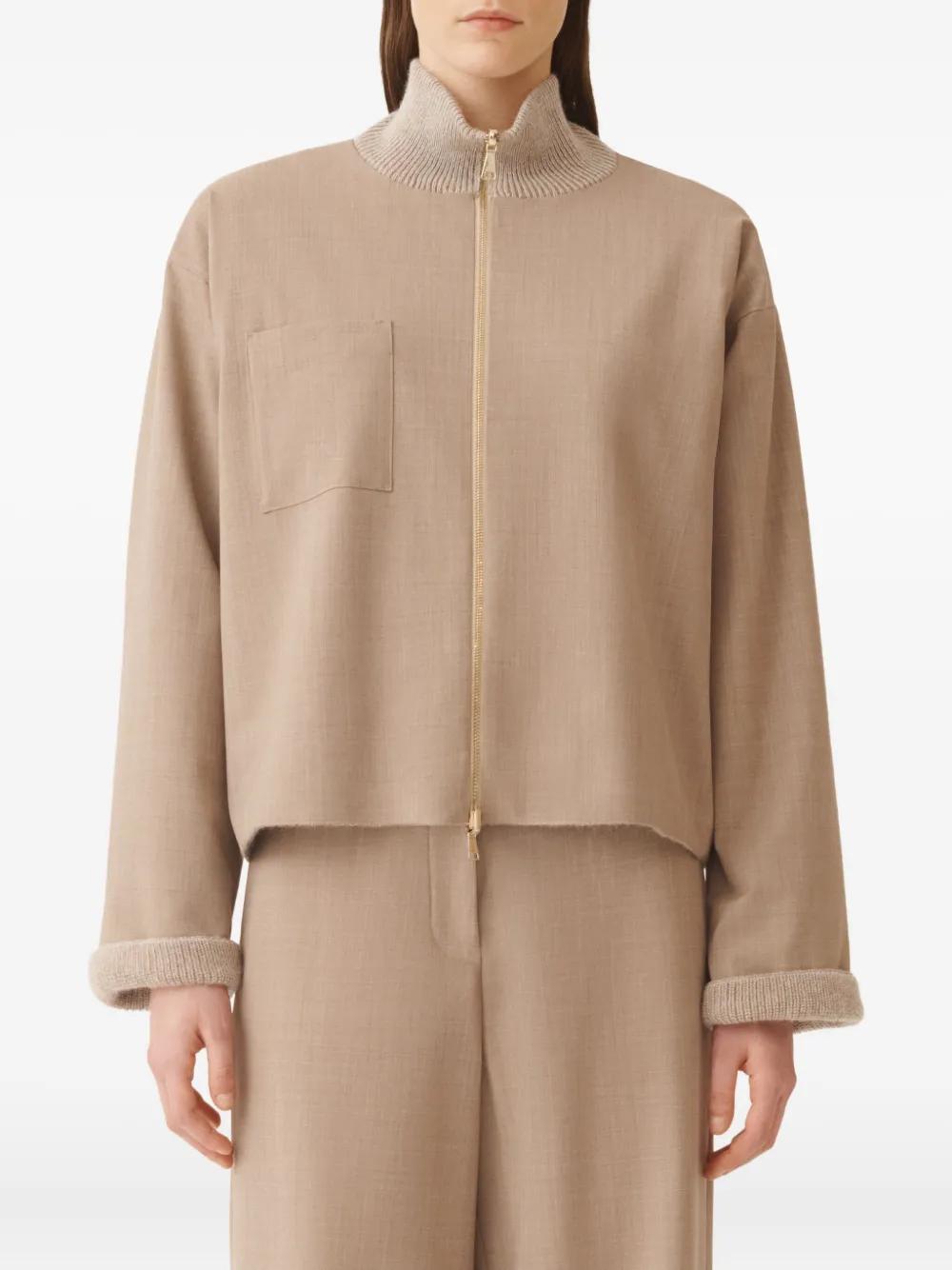 Fabiana Filippi Zip-Fastening Reversible Jacket in Natural | Lyst