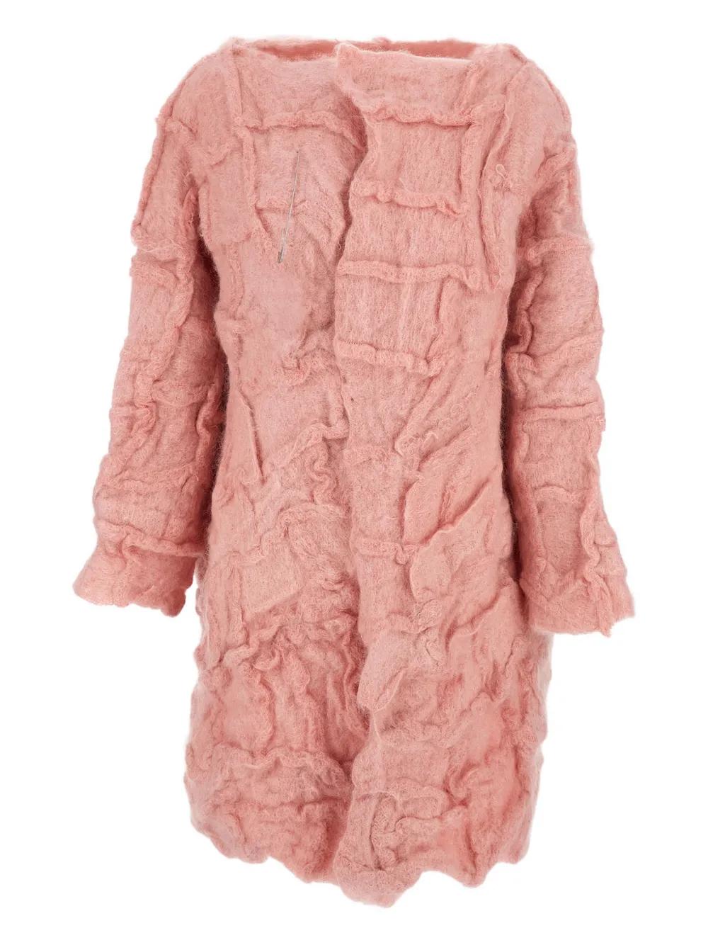 DANIELA GREGIS ウール カーディガン ピンク グリーン レディース ダニエラグレジス【中古】5-1125T◎ DANIELA GREGIS ウール カーディガン ピンク グリーン レディース