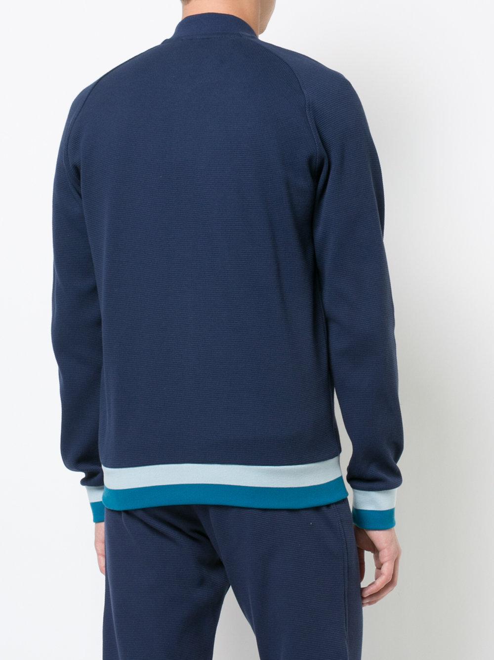 Download Orlebar Brown Cotton Zip Up Sweatshirt in Blue for Men - Lyst