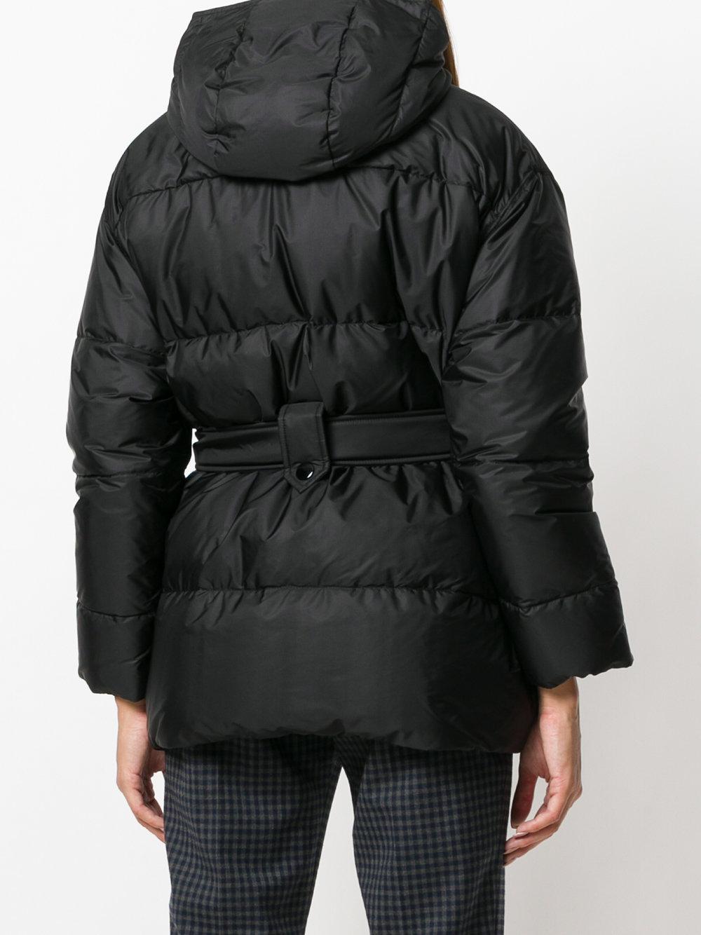 black quilted parka