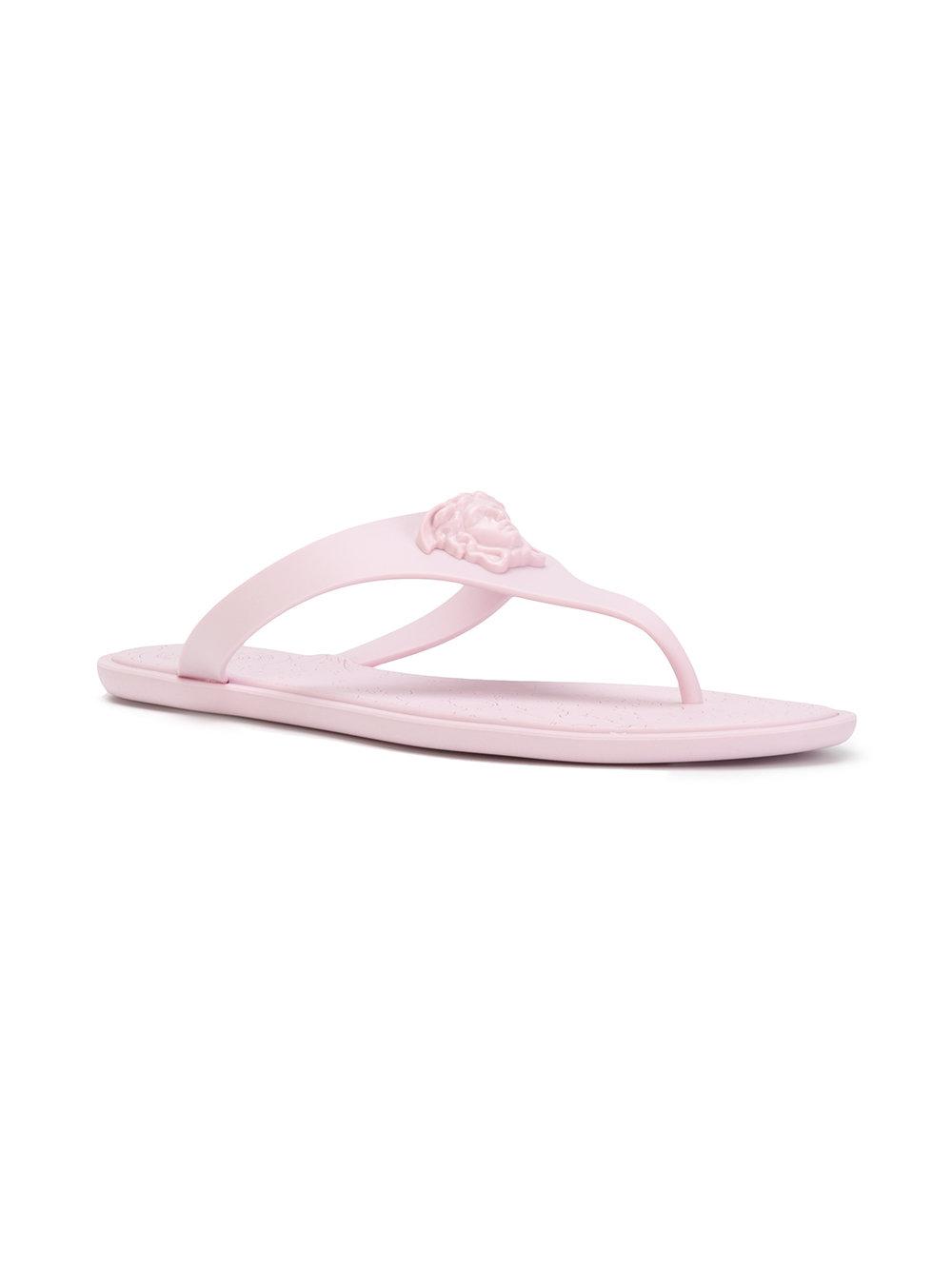 Palazzo Thong Versace Medusa Thong Sandals Pink Versace Thong Sandals