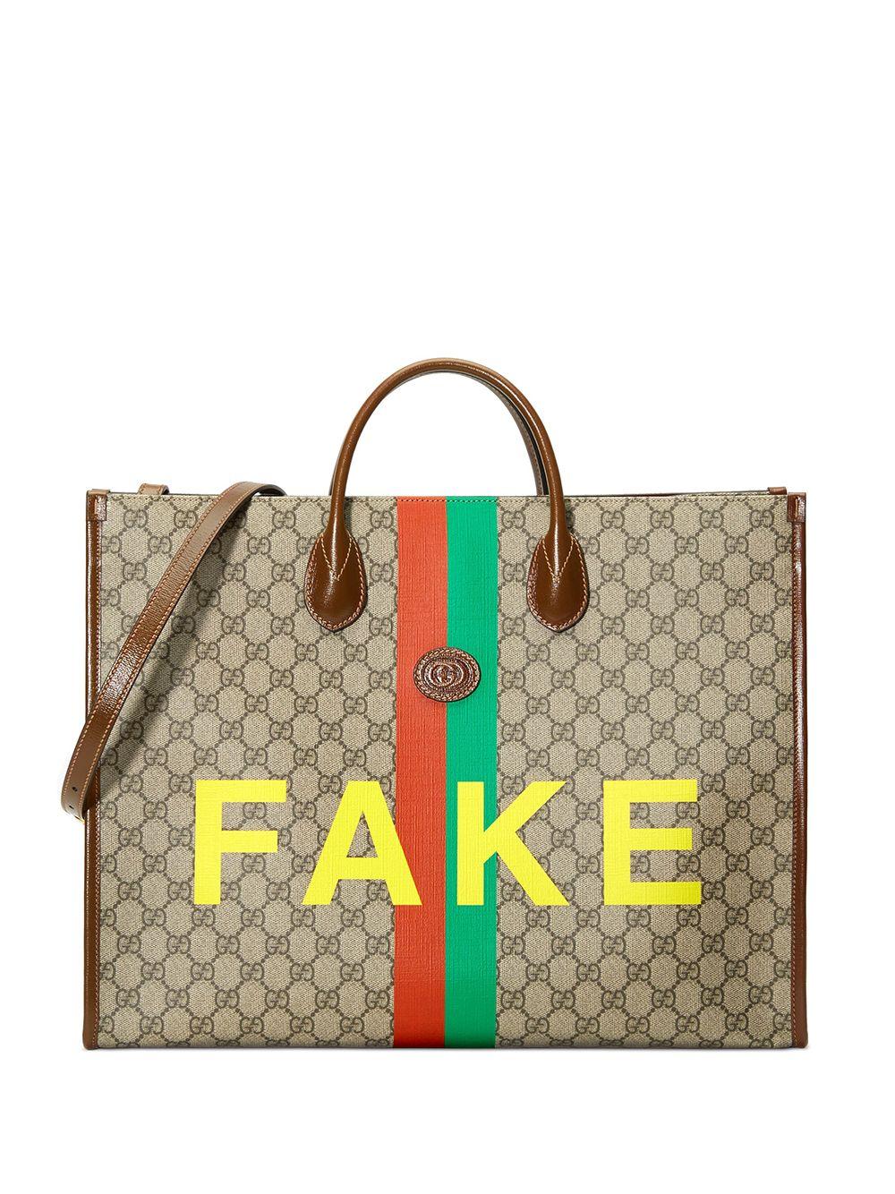 Gucci "fake" Print Tote for Men | Lyst