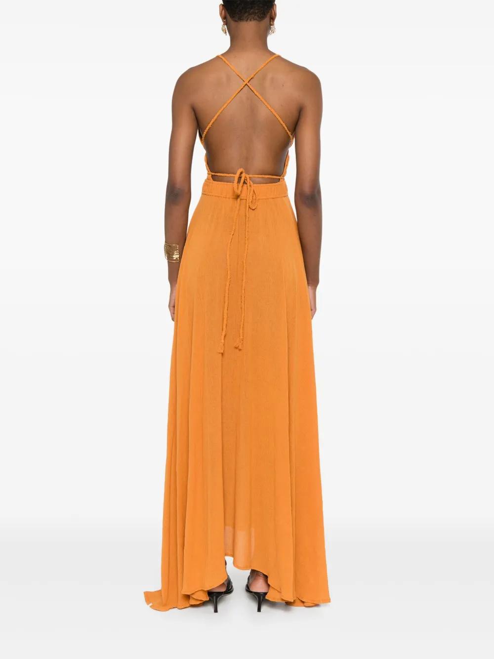 未着用　Caravana　halter neck dress　F Caravana Womens Maxi Dress Sustainable Artisanal Cotton with