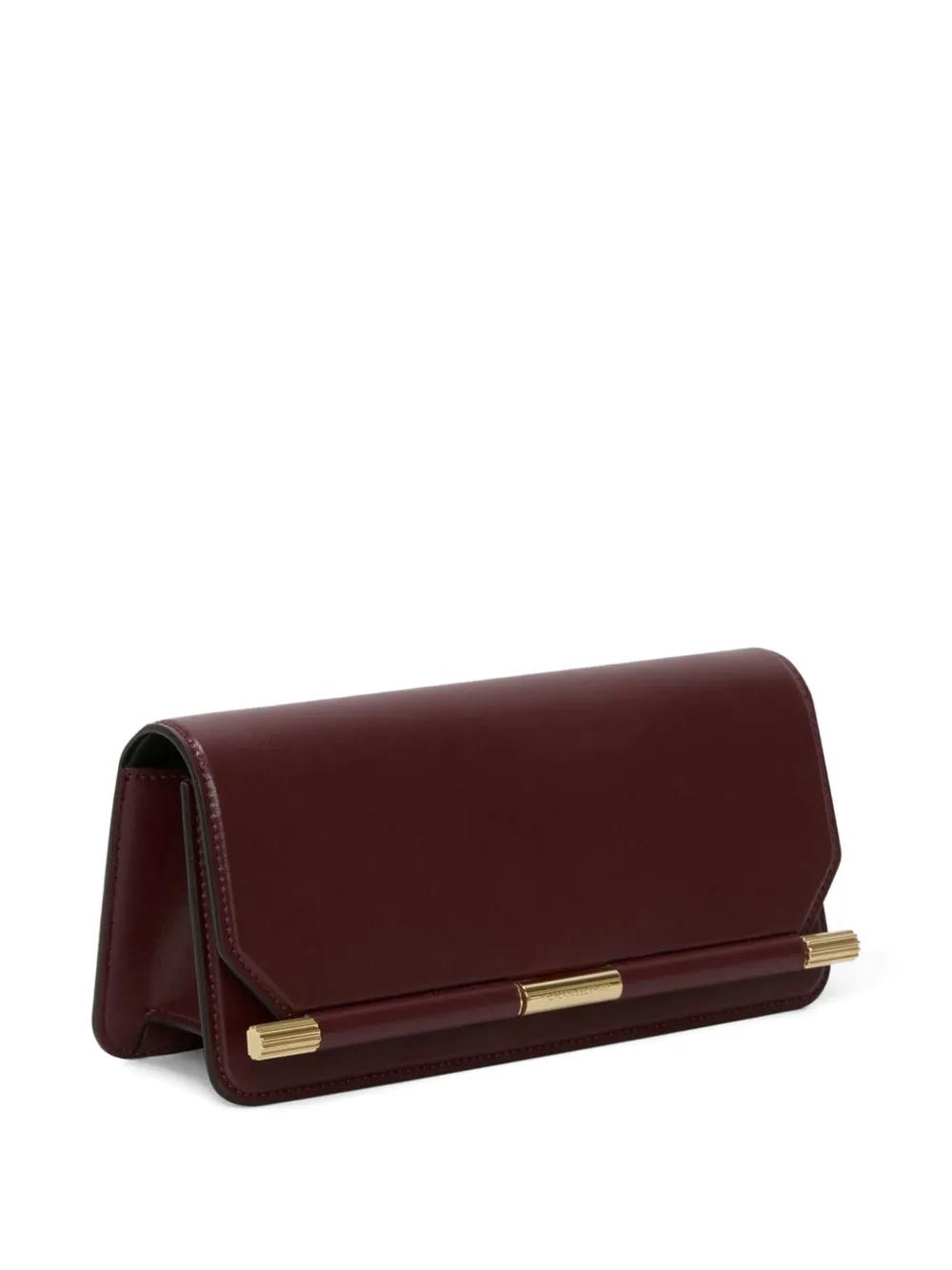 【Victoria Beckham】フレームフラワーミニベルベットクラッチ Frame Flower Mini velvet clutch in red - Victoria Beckham