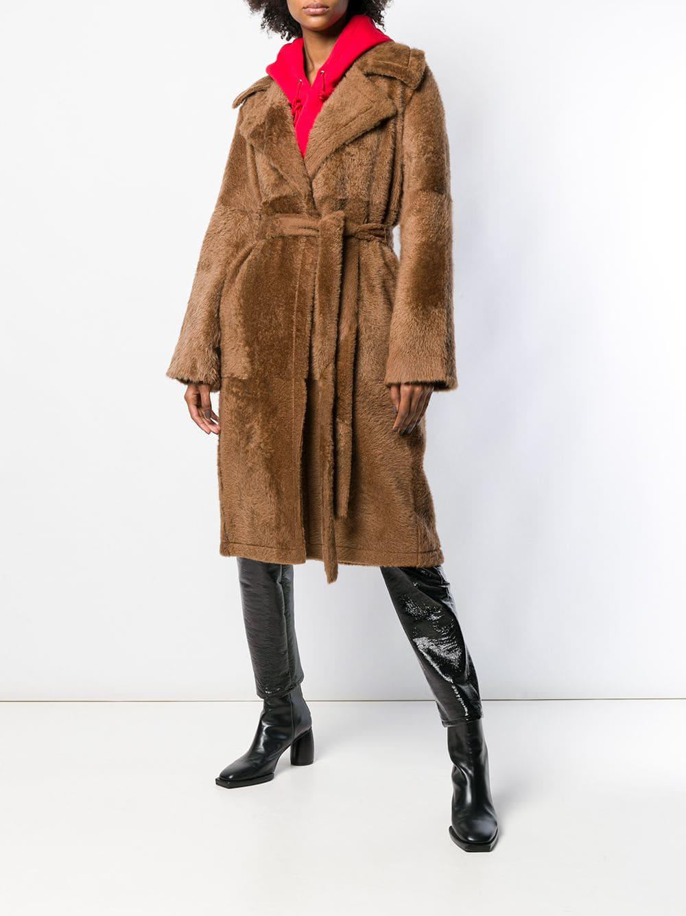 helmut lang shearling coat