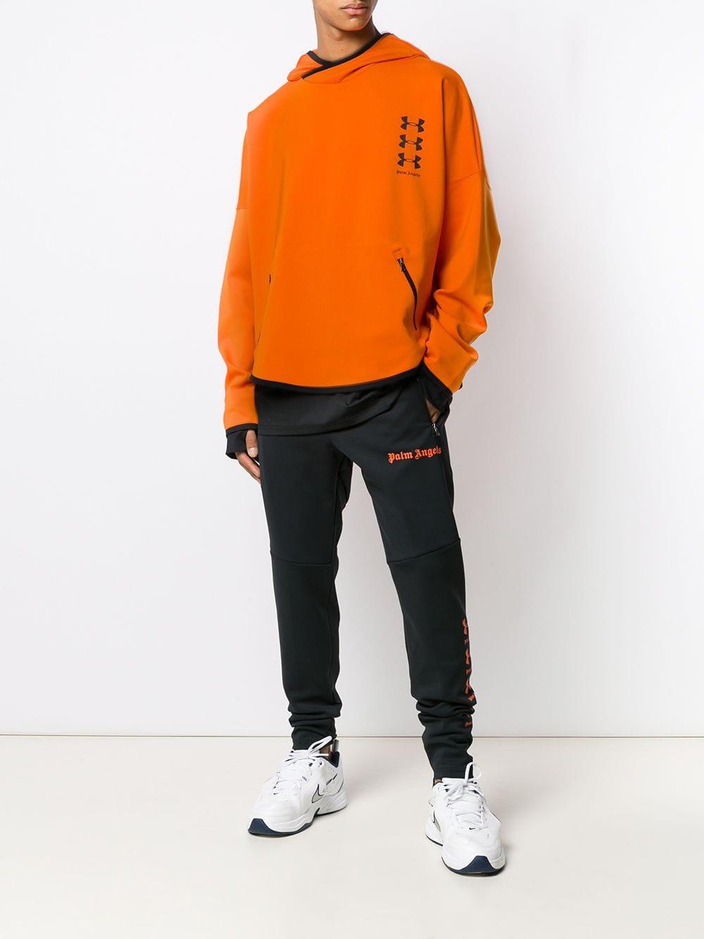 Palm Angels X Under Loose Hooded Sweatshirt in Orange for Men | Lyst