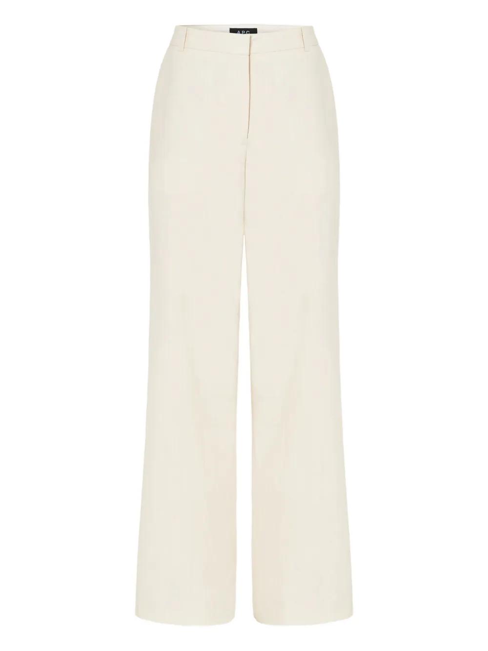 パンツ A.P.C. Women Straight Pants COGZVF09181 AAB WHITE A.P.C. Straight-leg pants for Women | Online Sale up to 67