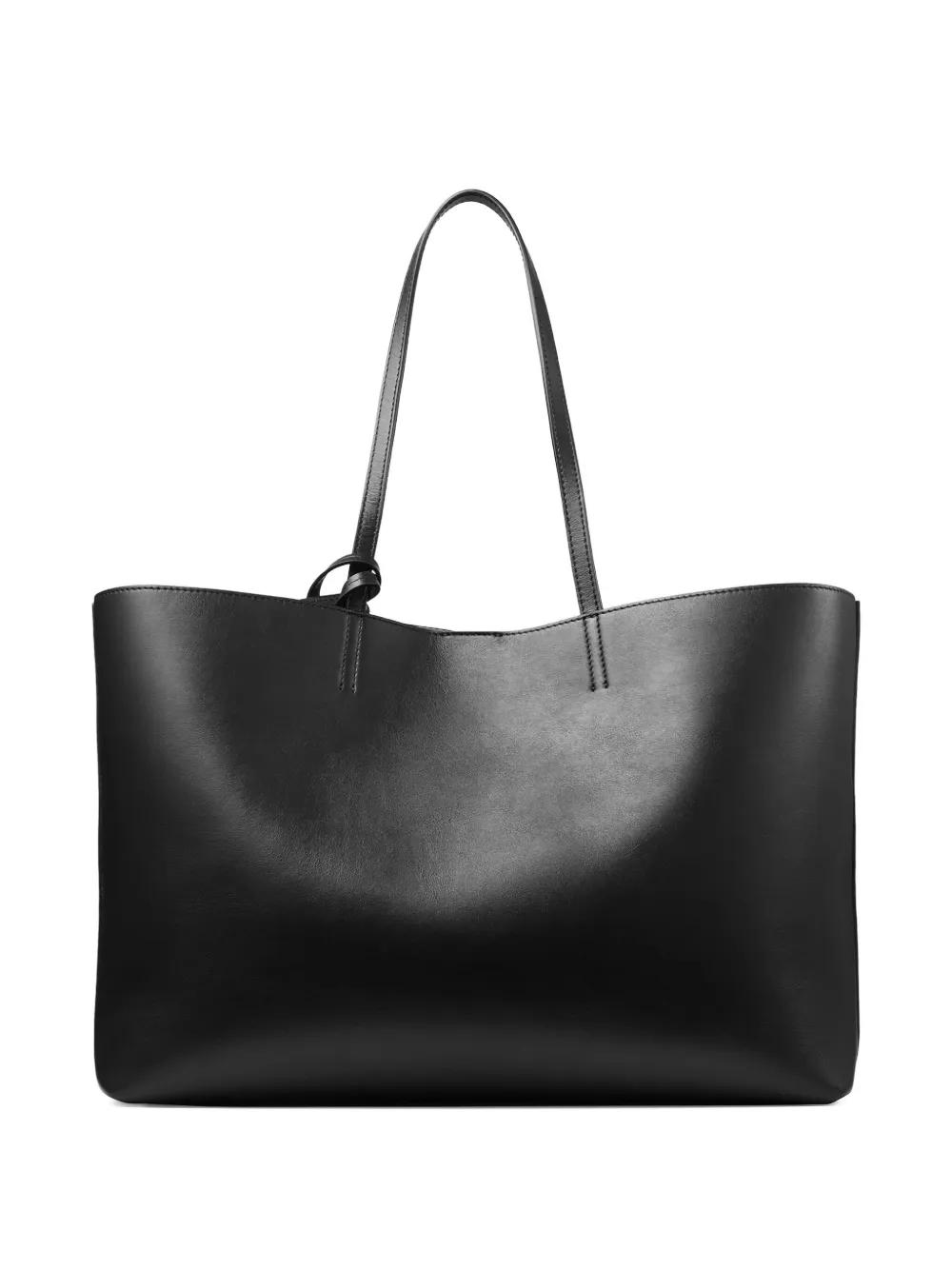 トートバッグ JIMMY CHOO BLACK NAPPA LEATHER SHOPPING BAG DRAWSTRINGTOTELZKP_001463_FRON