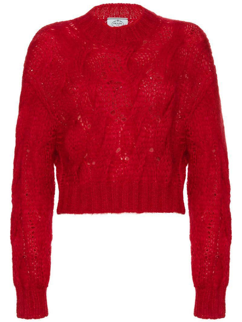prada red sweater
