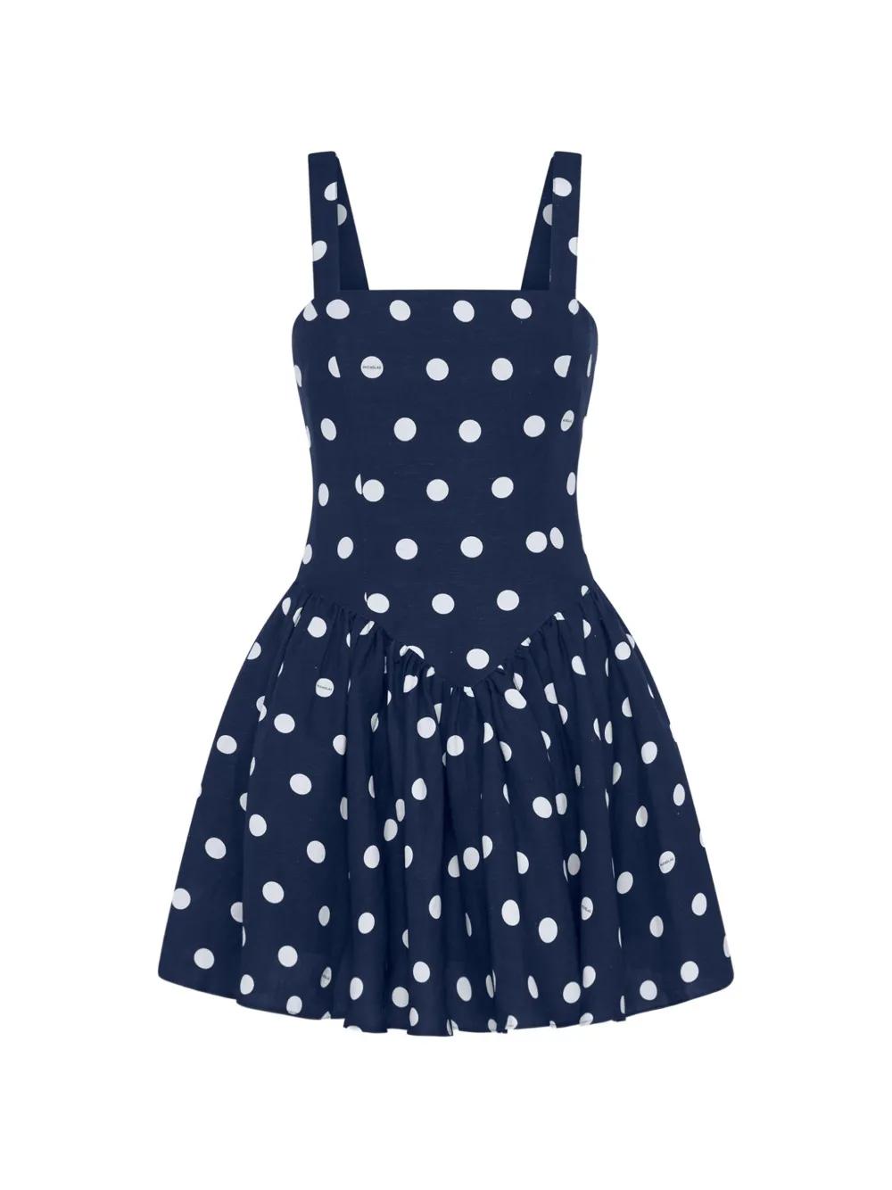 blue dress for baby girl Abi - Mini Navy Polka Dot main image 0