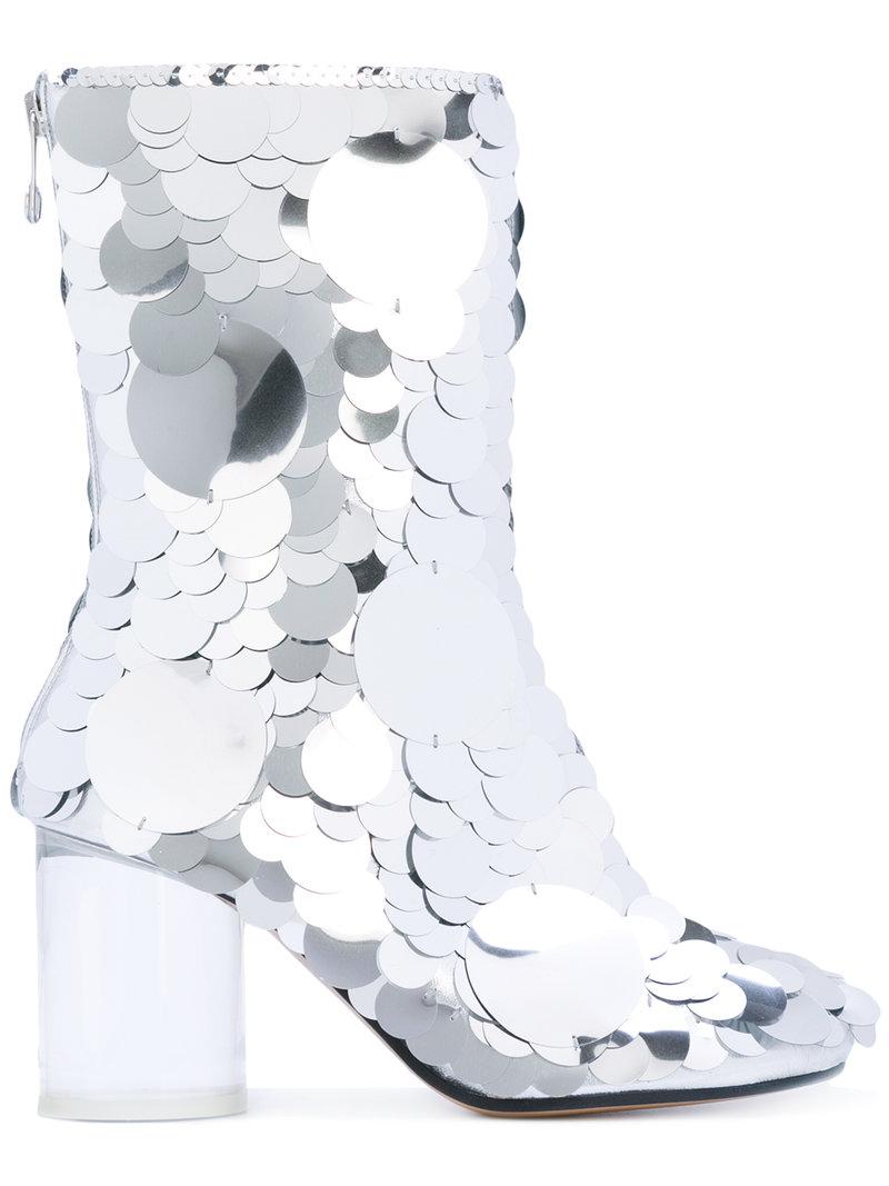 maison margiela paillettes ankle boots