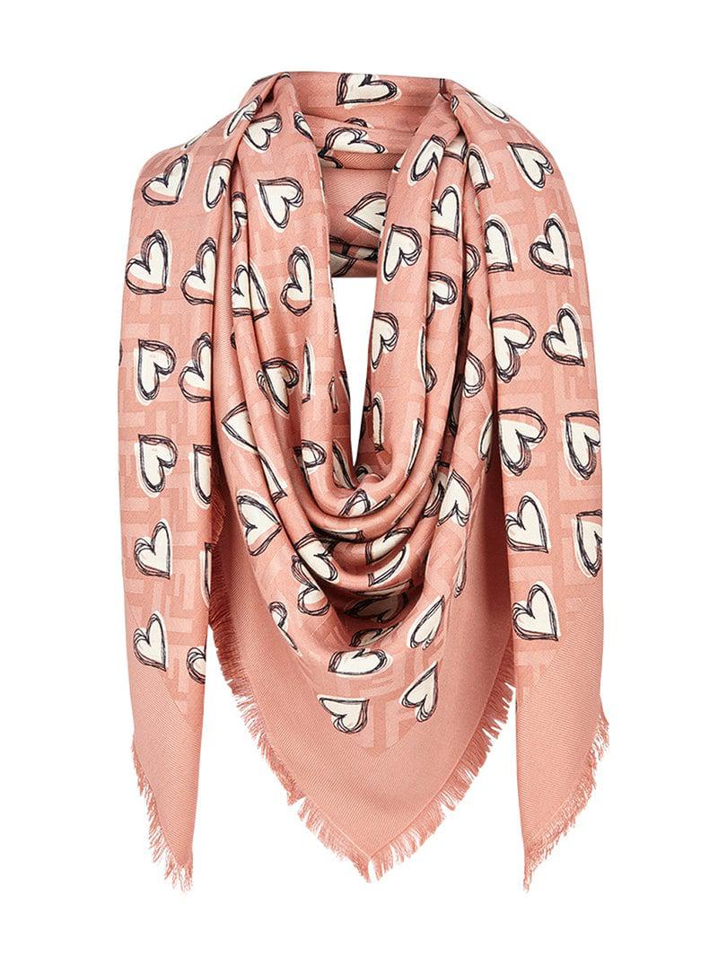 fendi pink shawl
