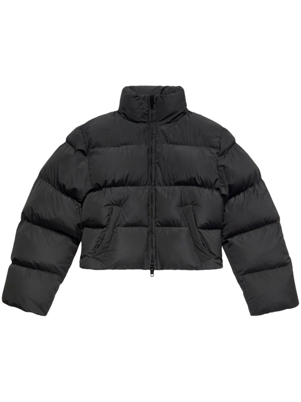 Balenciaga Shrunk Puffer Jacket in Black | Lyst