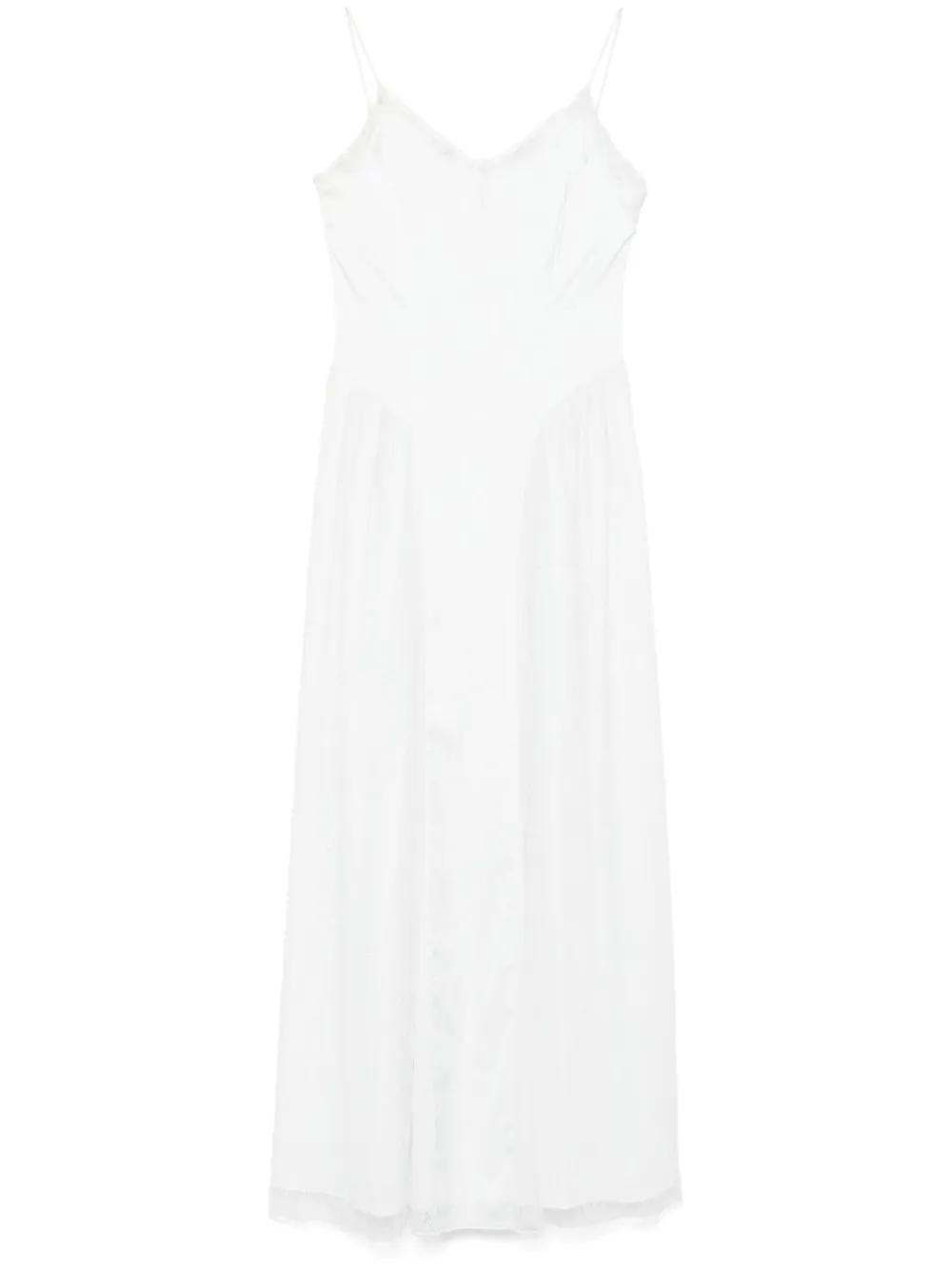 ROTATE BIRGER CHRISTENSEN Lace-Trim Maxi Dress in White | Lyst ROTATE BIRGER CHRISTENSEN Lace-Trim Maxi Dress in White | Lyst